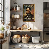 Abraham Lincoln A Man Divided Yet United Poster