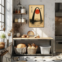 Gateway Arch Japanese Aesthetic Artistic Poster