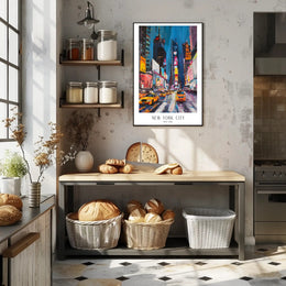Energetic New York City Vibes: Urban or Cityscape Poster PosterGoat