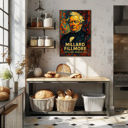 Millard Fillmore 13th President of the United States Glitch Hop Art Poster