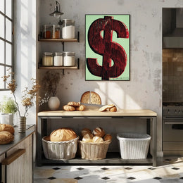 Dollar Sign Pop Art Poster Modern Graphic Print