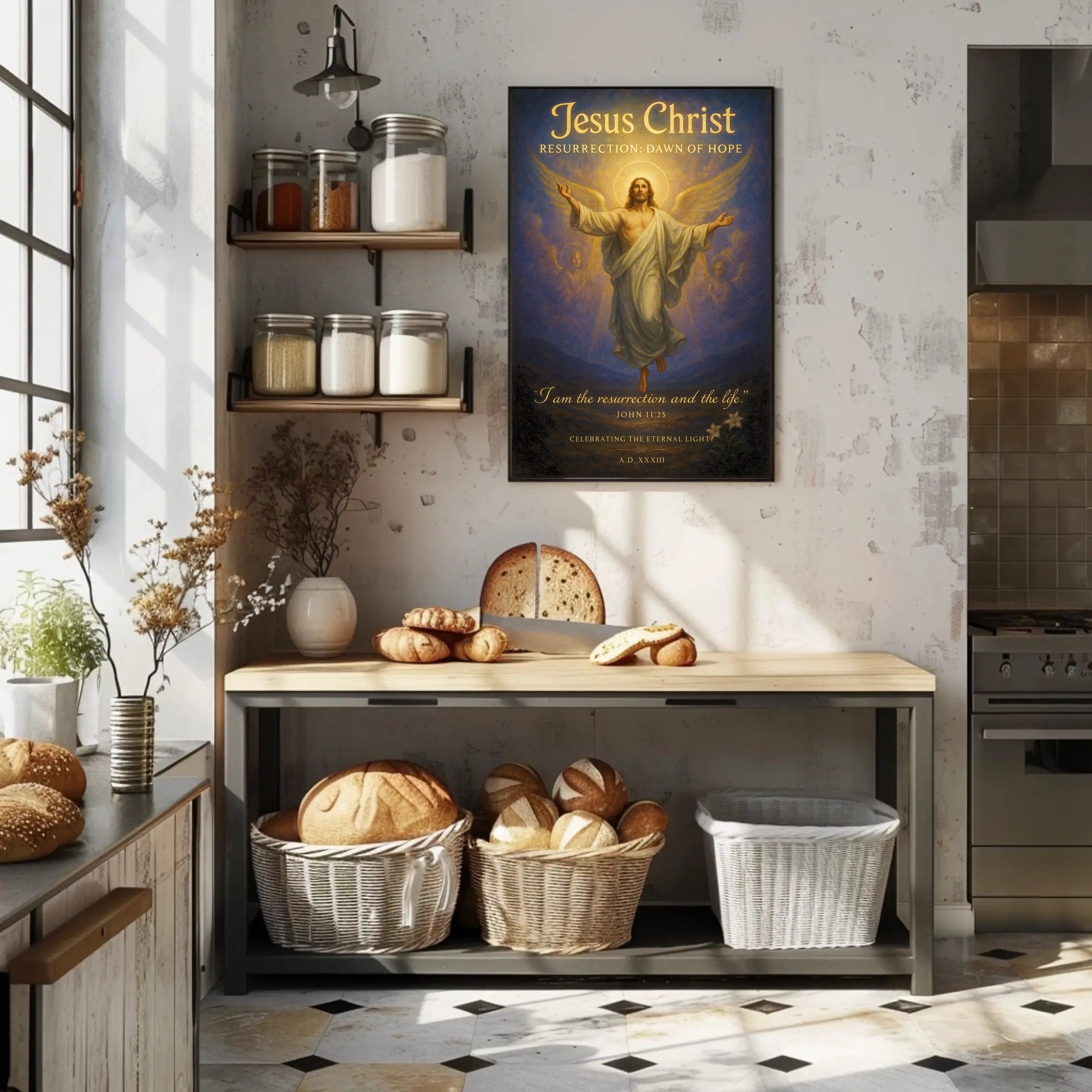 Jesus Christ Resurrection Dawn of Hope Poster PosterGoat
