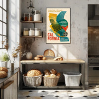 California Golden State Wall Art Print PosterGoat