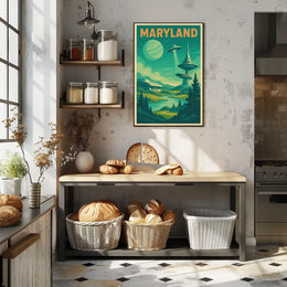 Maryland Futuristic Landscape Poster