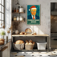 Santa Hat Political Poster Savors Christmas 2025 for Holidays