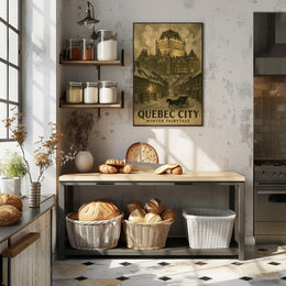 Quebec City Winter Fairytale Poster