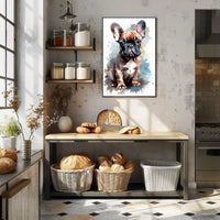 French Bulldog Watercolor Poster Wall Art