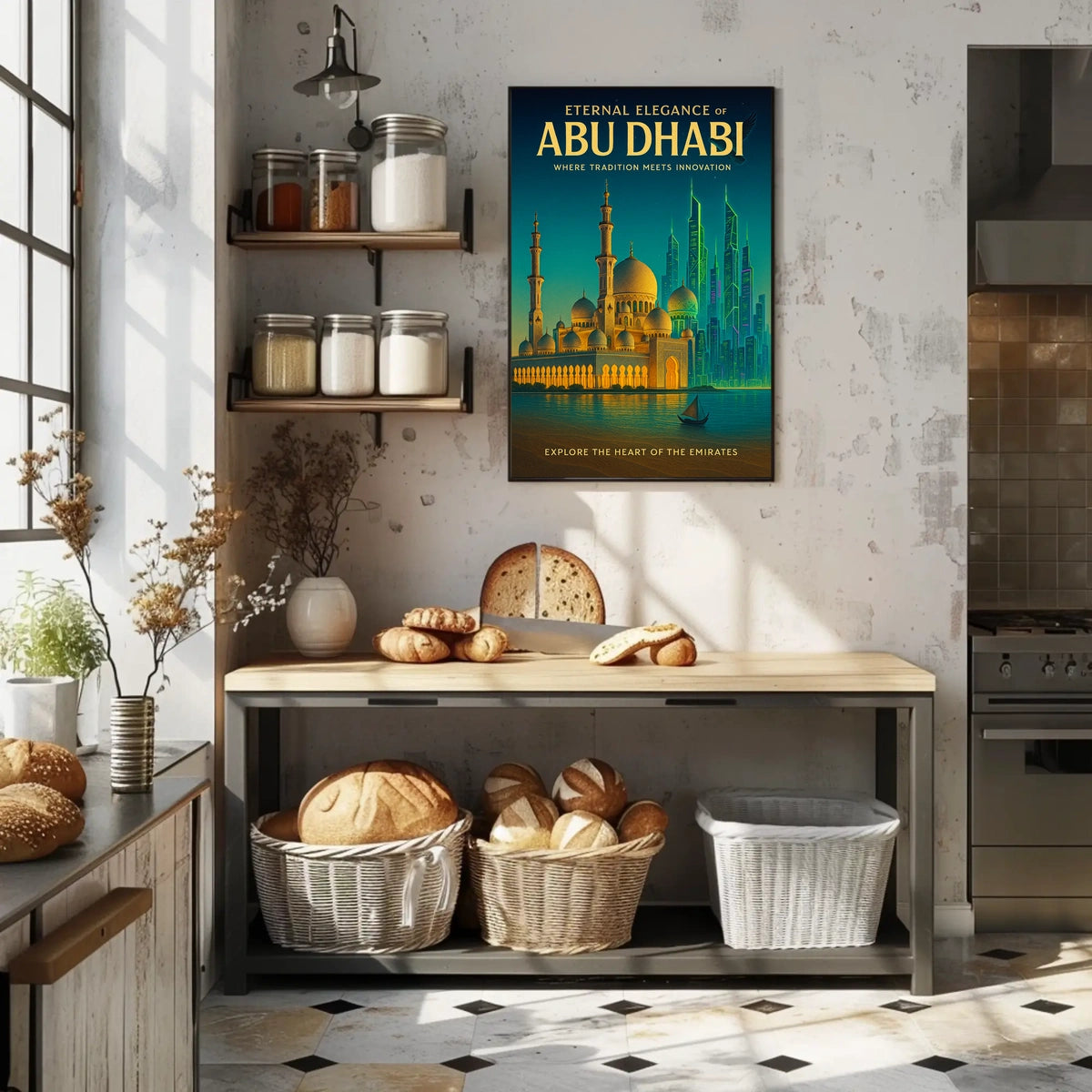 Abu Dhabi Elegance and Innovation Travel Poster