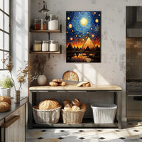 Celestial Pyramids Poster