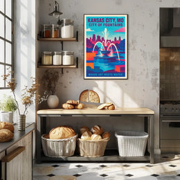 Kansas City, MO City of Fountains Poster