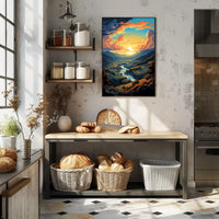 Majestic Sunset Valley Poster