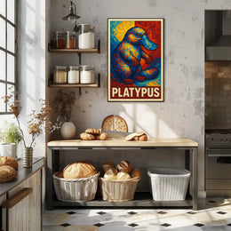 Vibrant Platypus Mosaic Poster