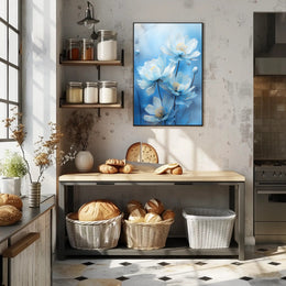 Serene Blue Blossoms Poster
