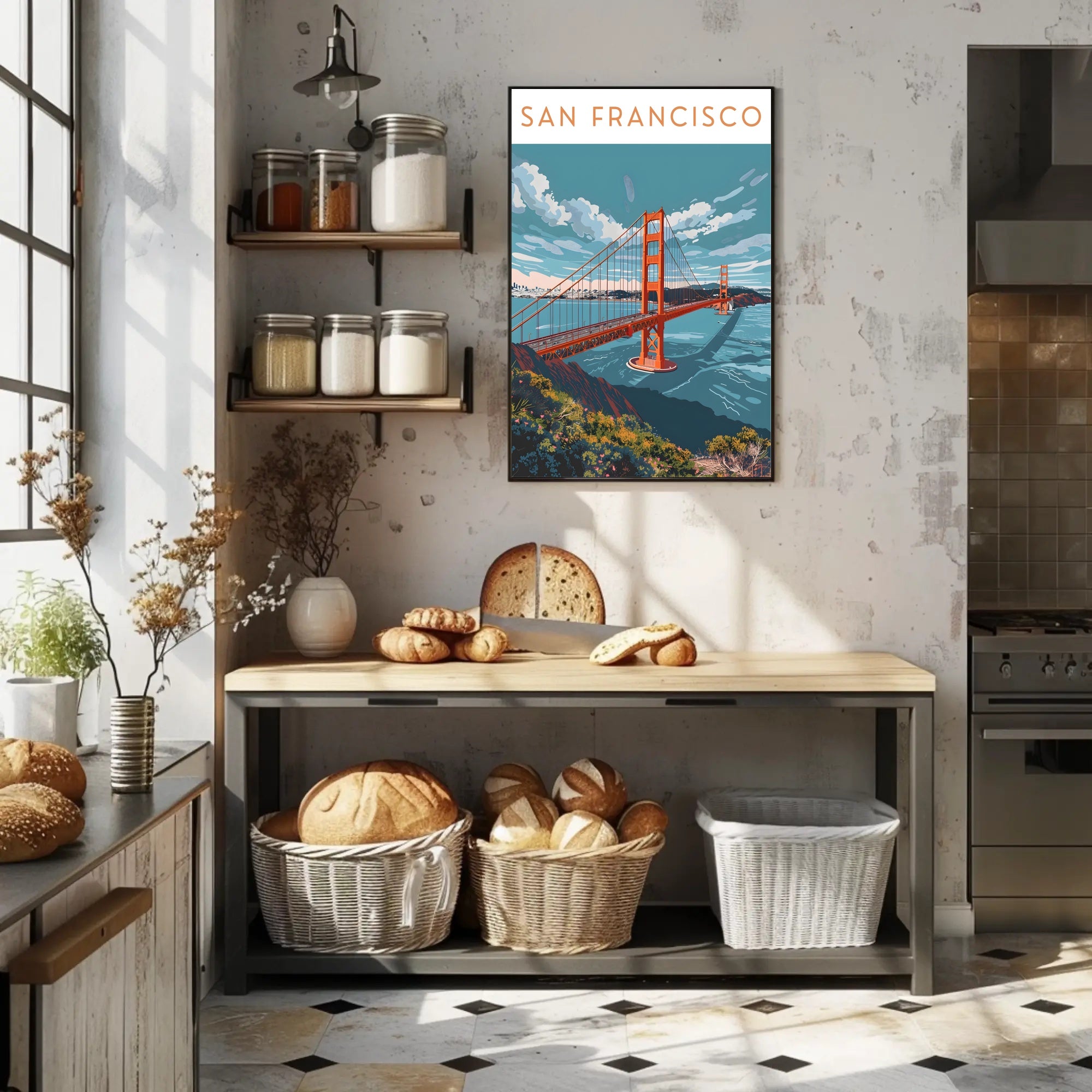 Golden Gate Bridge in San Francisco Travel Poster