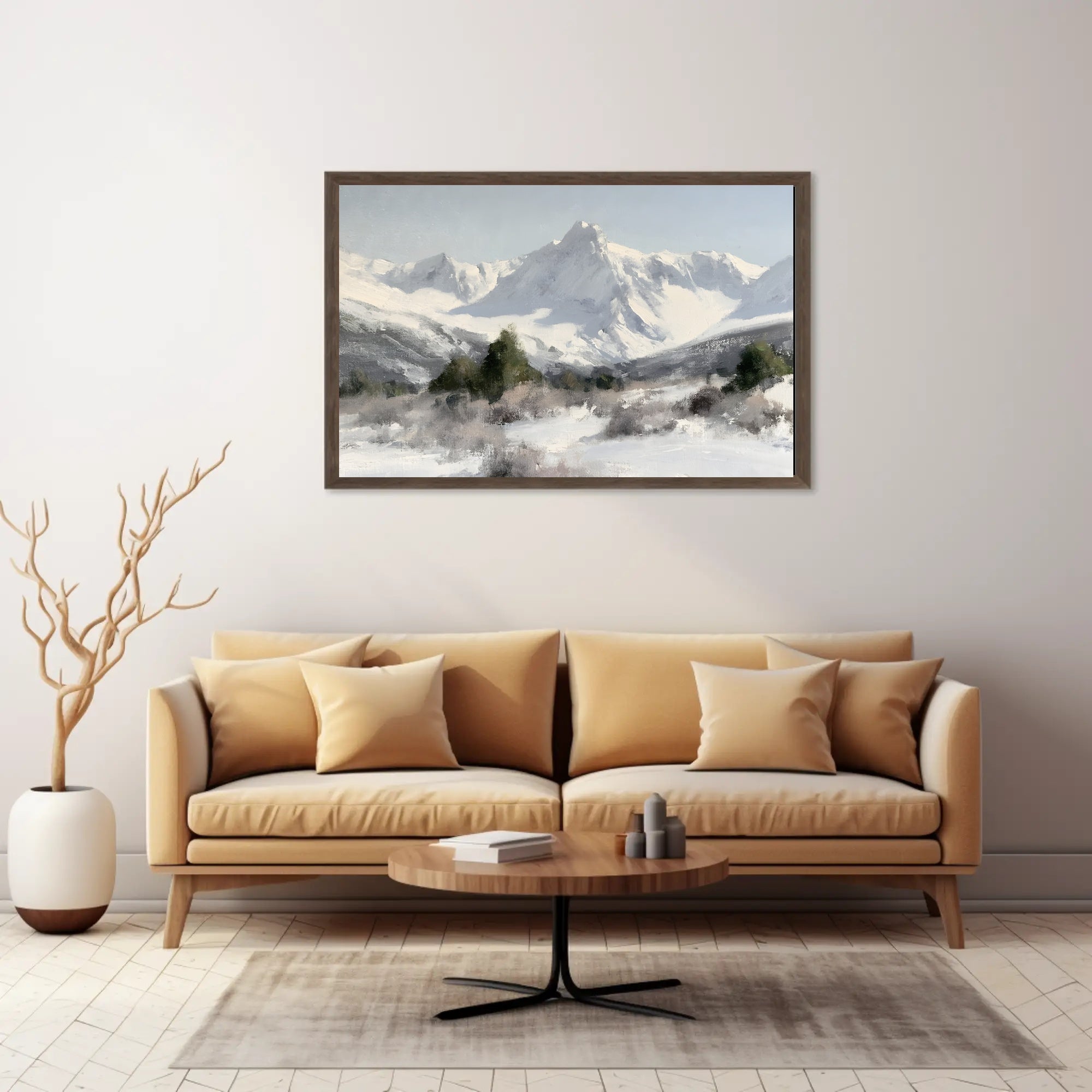 Serene Snowy Peaks Poster