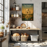 Taj Mahal Vintage Travel Poster Wall Art Print