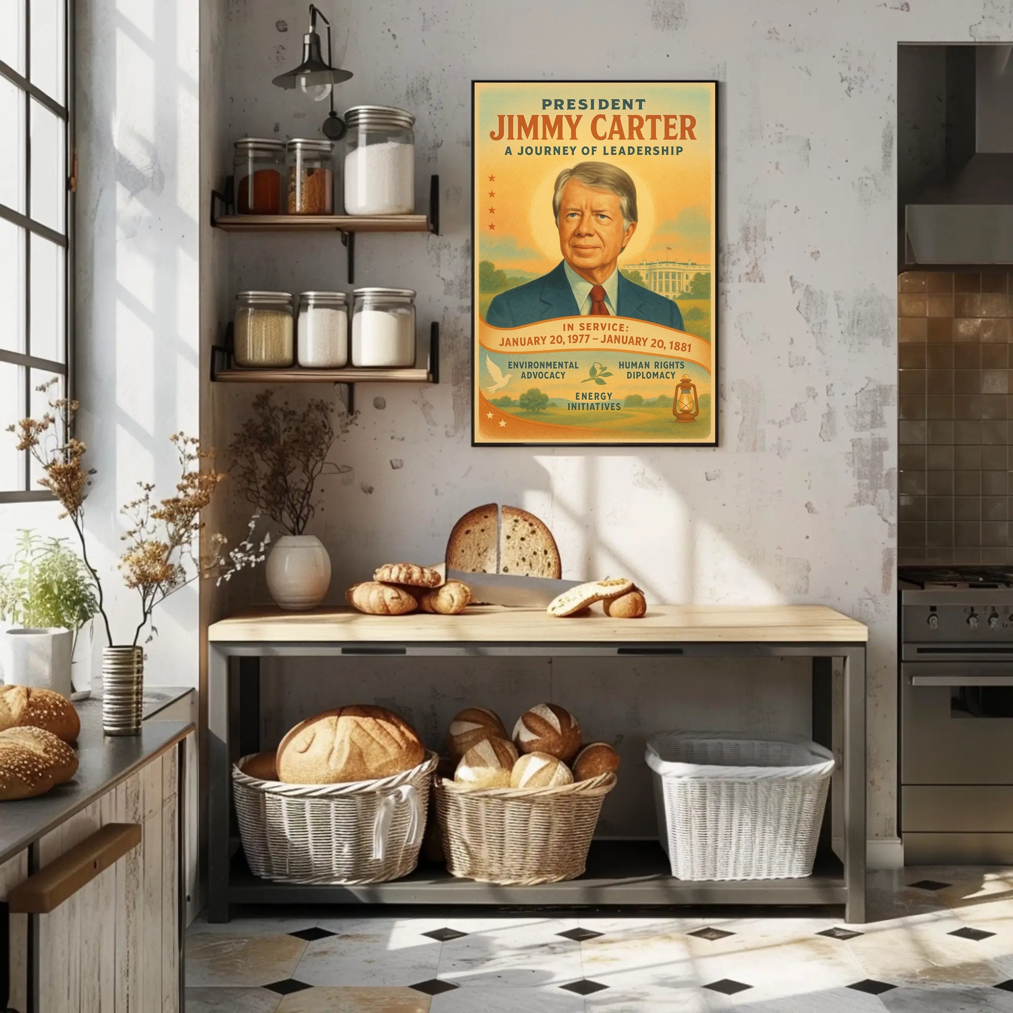 Jimmy Carter Leadership Journey Poster Wall Art PosterGoat