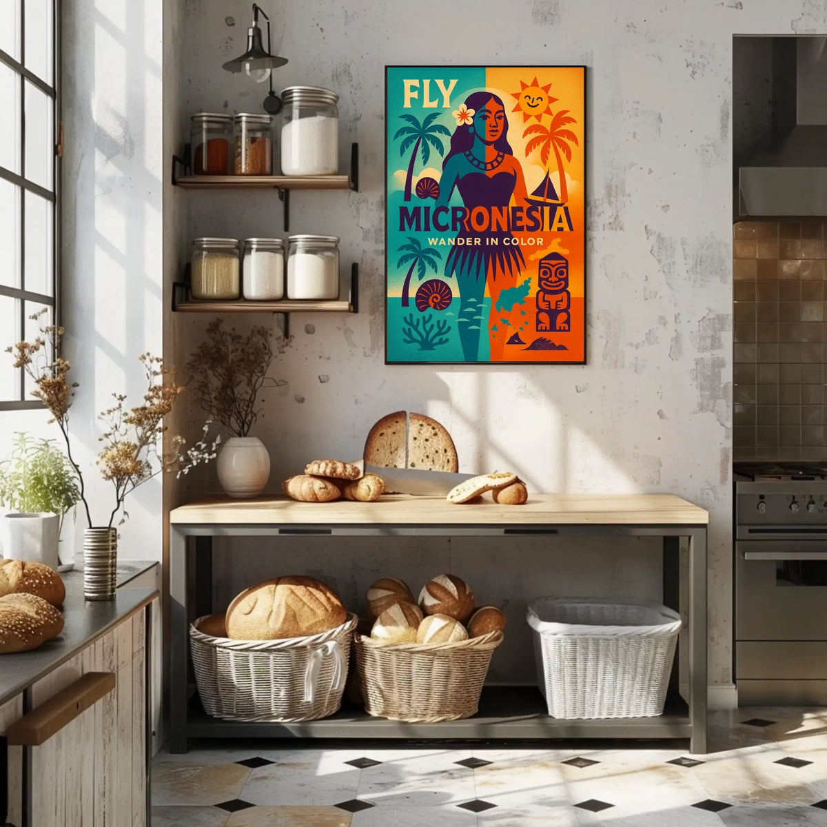 Fly Micronesia Wander in Color Poster
