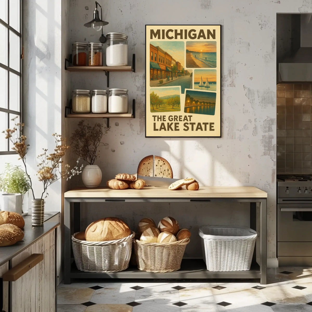 Michigan The Great Lake State Poster