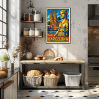 Barcelona Vibrant Cityscape Poster