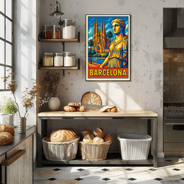Barcelona Vibrant Cityscape Poster