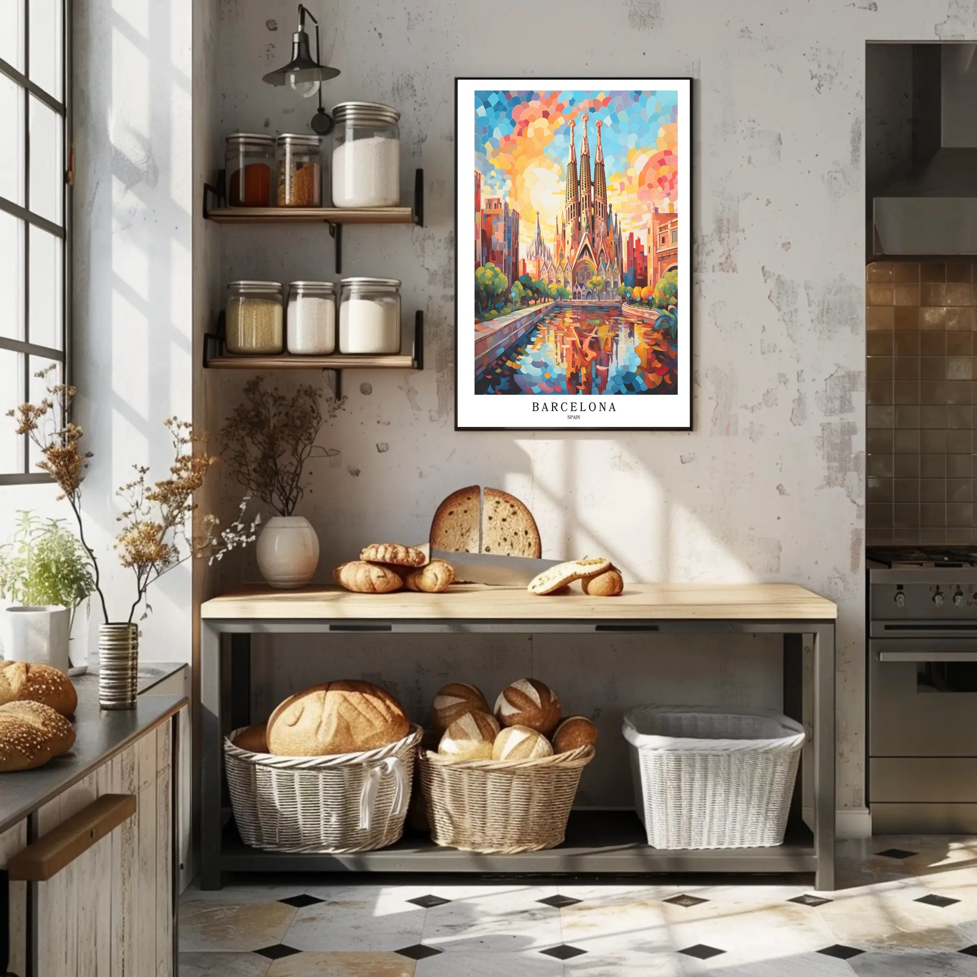 Sagrada Familia Vibrant Travel Poster PosterGoat