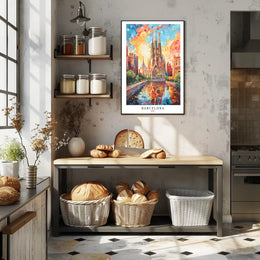 Sagrada Familia Vibrant Travel Poster PosterGoat