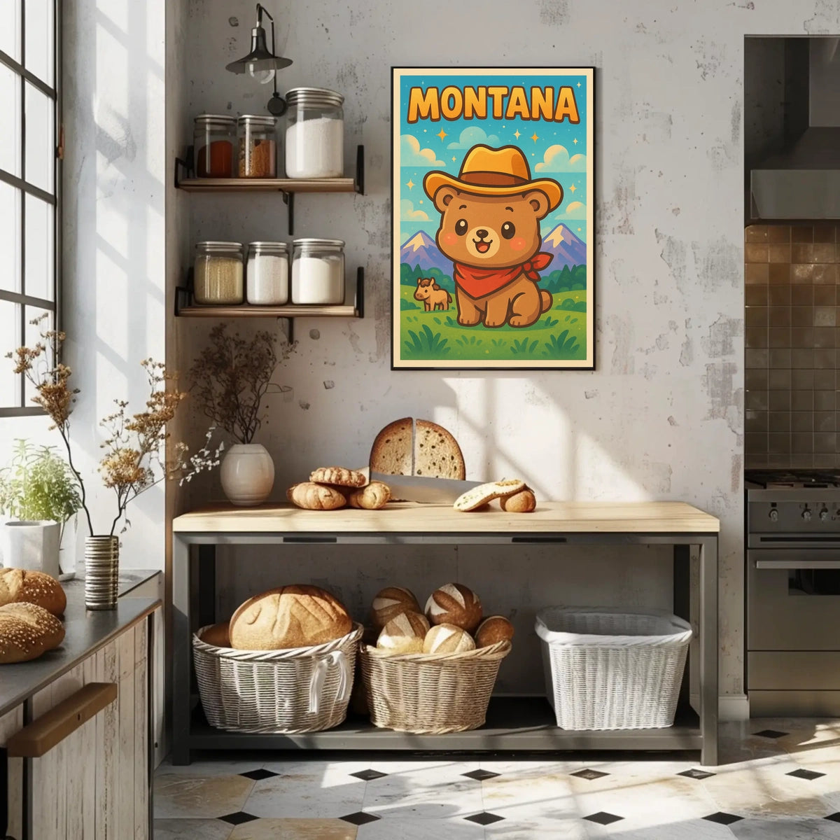 Montana Adventure Bear Poster