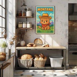 Montana Adventure Bear Poster