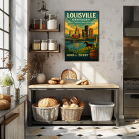 Louisville Derby Iconic Skyline Heritage Travel Souvenir Culture Wall Art Timeless Poster