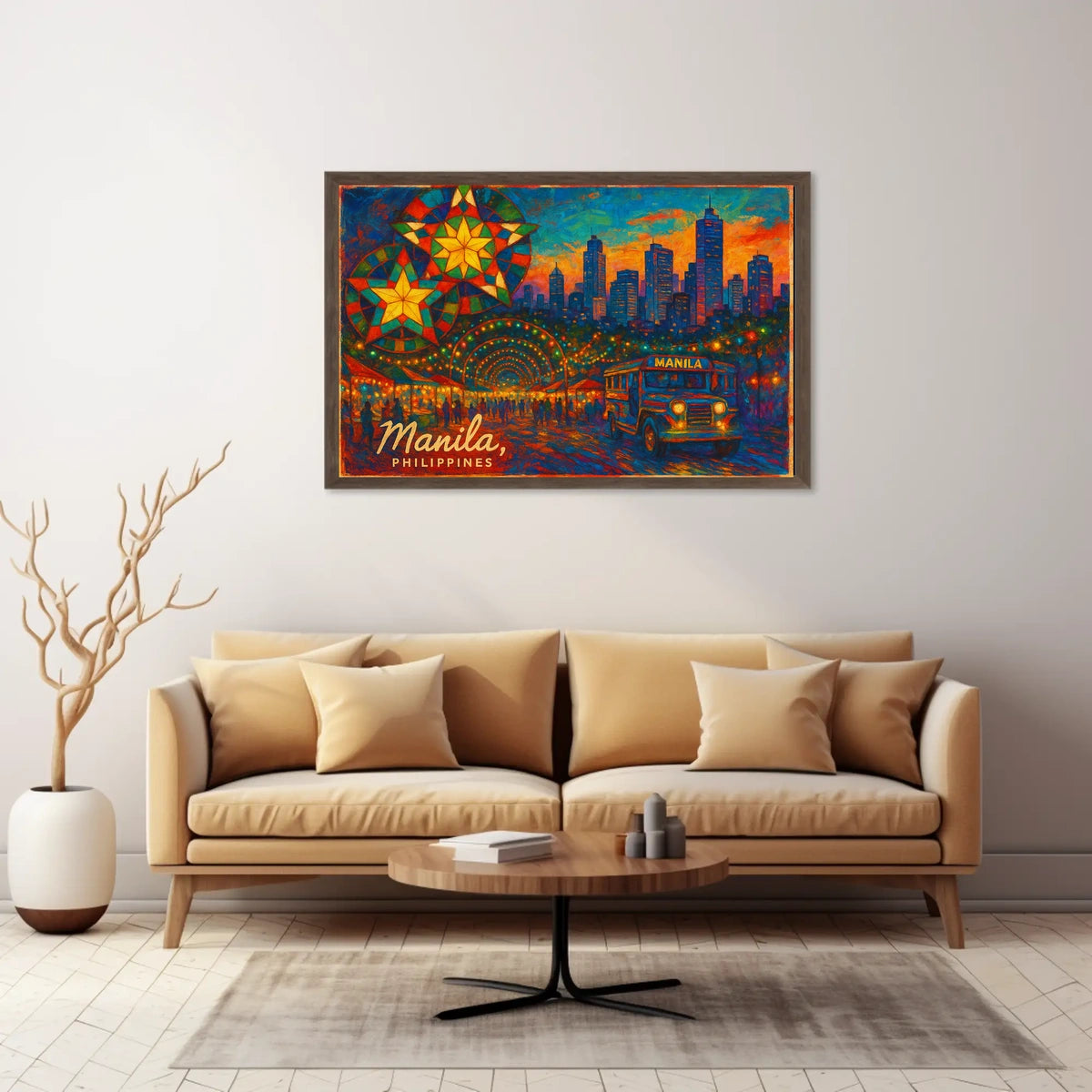 Manila, Philippines Vibrant Cityscape Poster