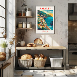 Amalfi Coast Travel Poster
