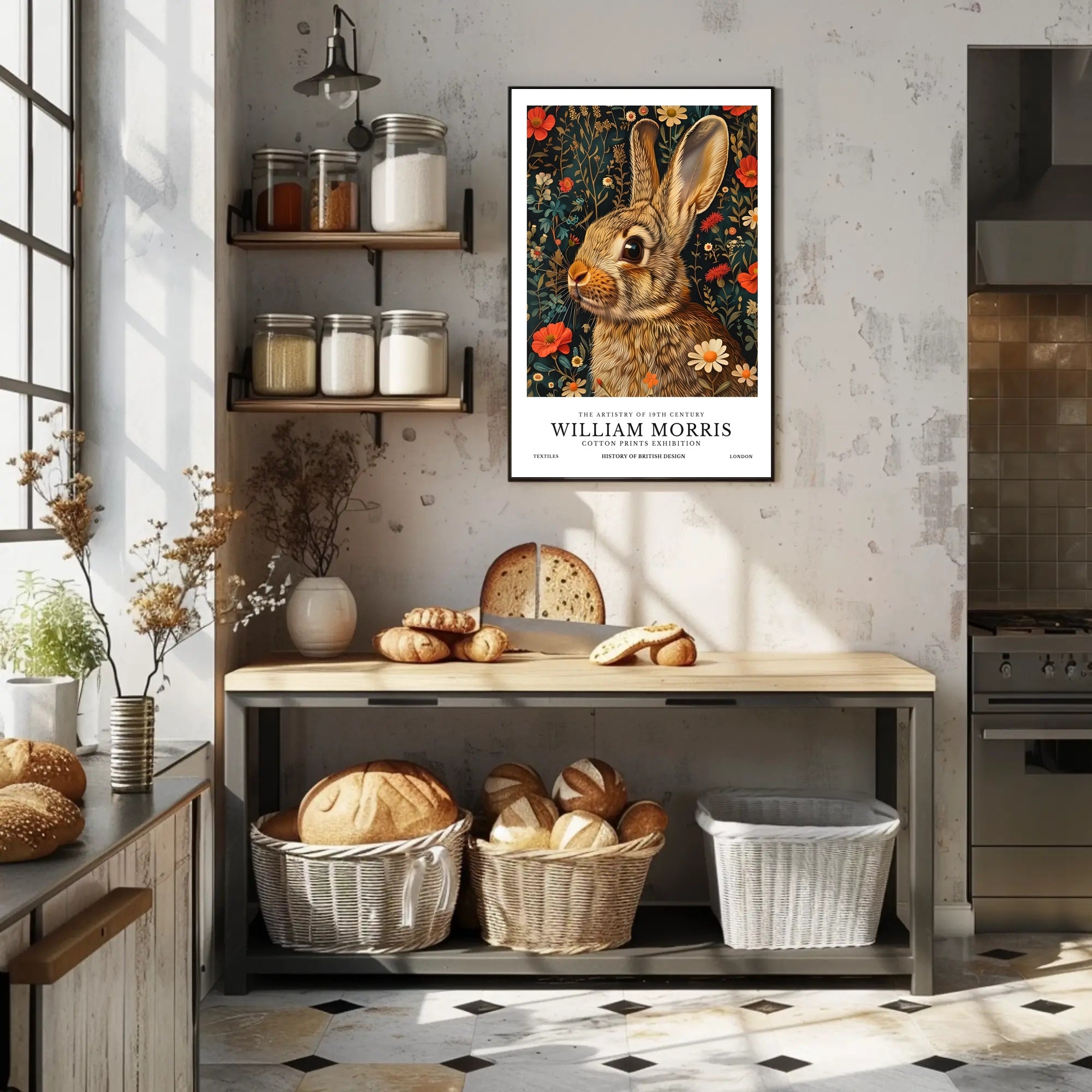 William Morris Cotton Prints Exhibition Cultural or Heritage Poster
