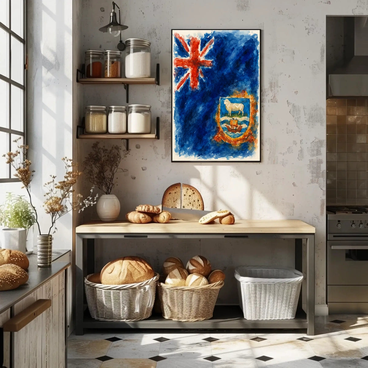Falkland Islands Flag Art Poster