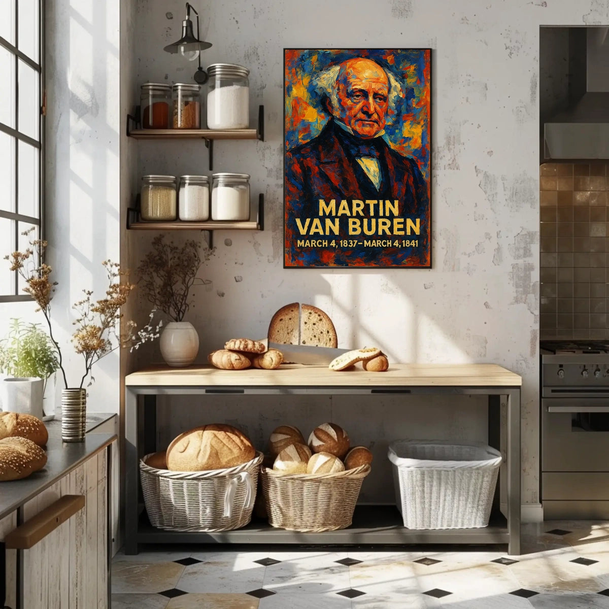 Martin Van Buren 8th President of the United States Glitch Hop Art Poster