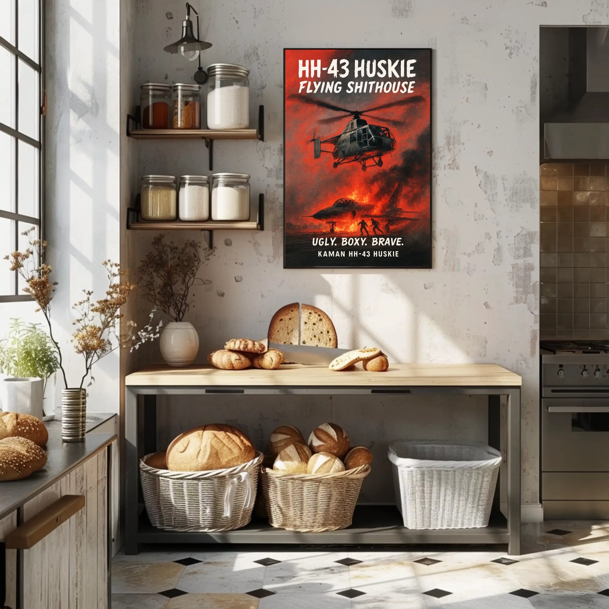Kaman HH-43 Huskie Ugly. Boxy. Brave Poster PosterGoat