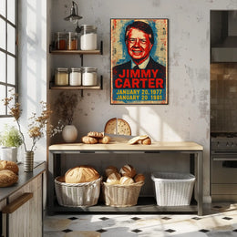 Jimmy Carter 39th President of the United States Street Art Mashup Poster