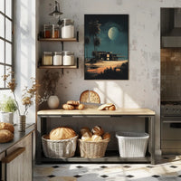 Moonlit Modern Oasis Modern Poster PosterGoat