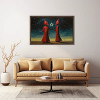 Surreal Starry Night Futuristic Sci-Fi Poster