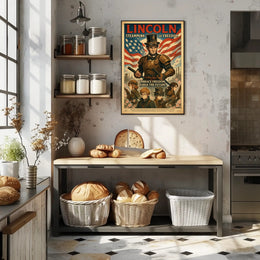 Lincoln Steampunk of Freedom Poster