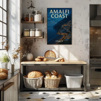Amalfi Coast Italy Poster Wall Art 18x24 Inches Decor