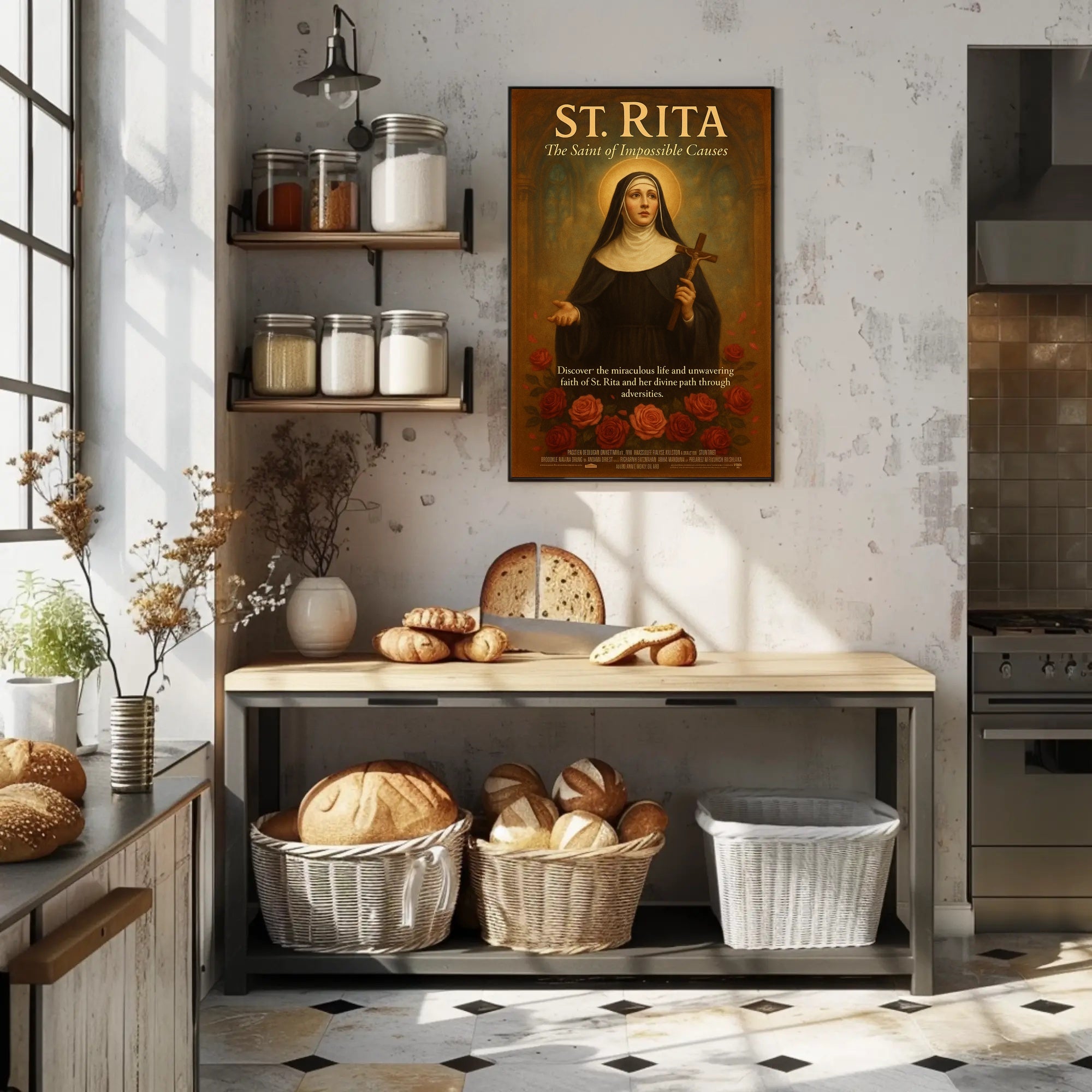 St. Rita Religious Iconography Art Poster - Cultural or Heritage Poster