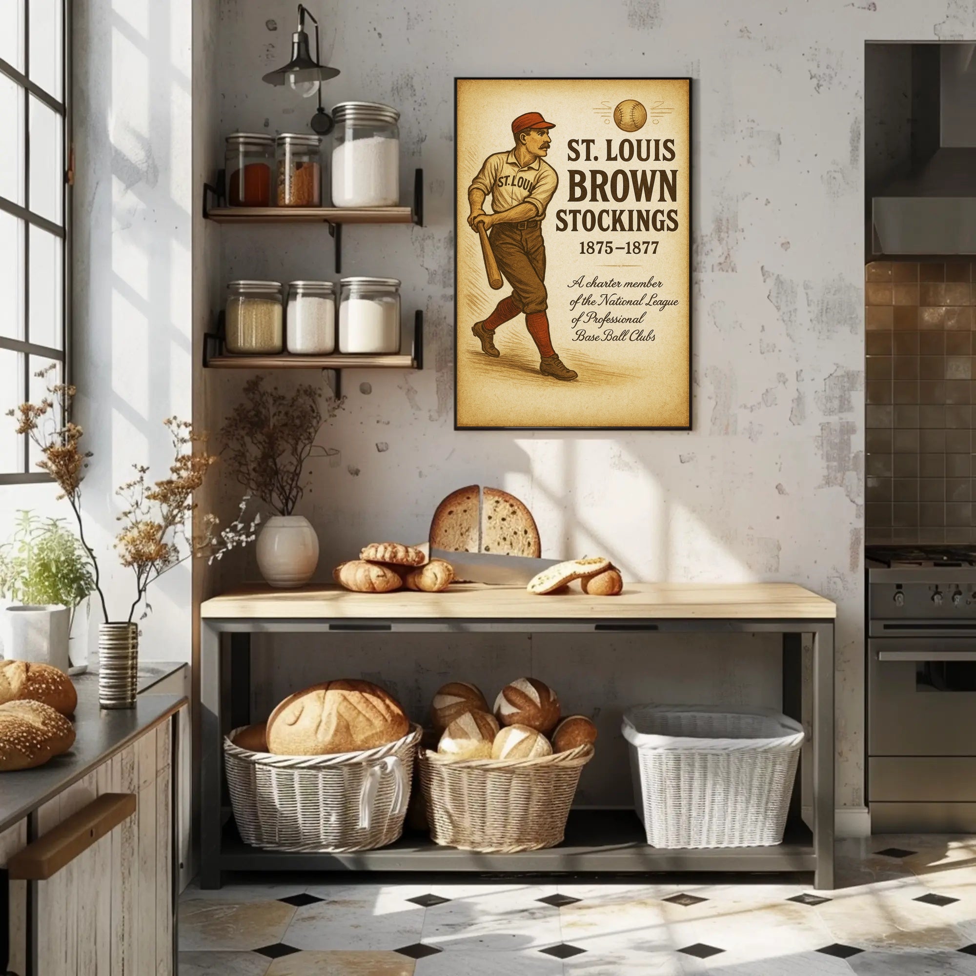 St. Louis Brown Stockings 18751877 Poster PosterGoat