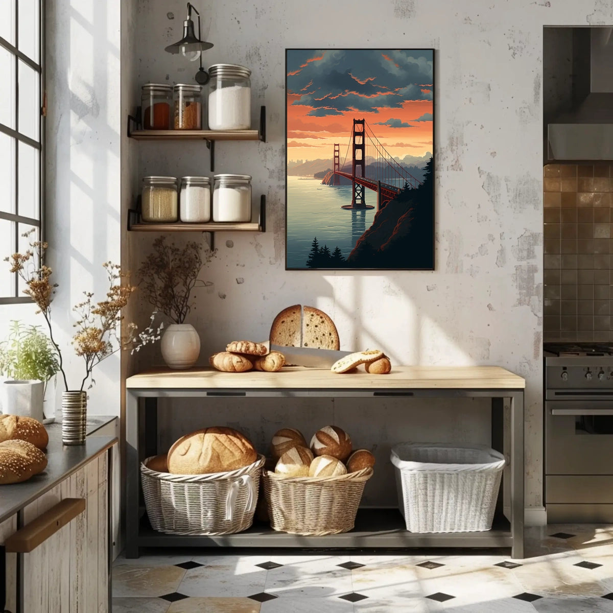 Golden Gate Suspension Bridge Art Print - Travel Poster