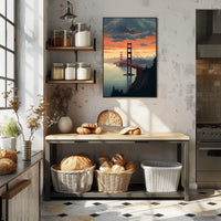 Golden Gate Suspension Bridge Art Print - Travel Poster