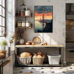 Golden Gate Suspension Bridge Art Print - Travel Poster