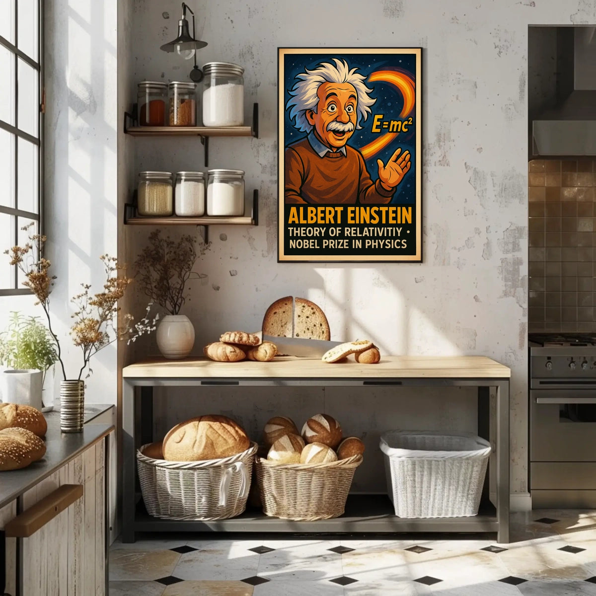 Einstein Relativity Vintage Science Wall Art Home Office Decor Wanderlust Academic Poster