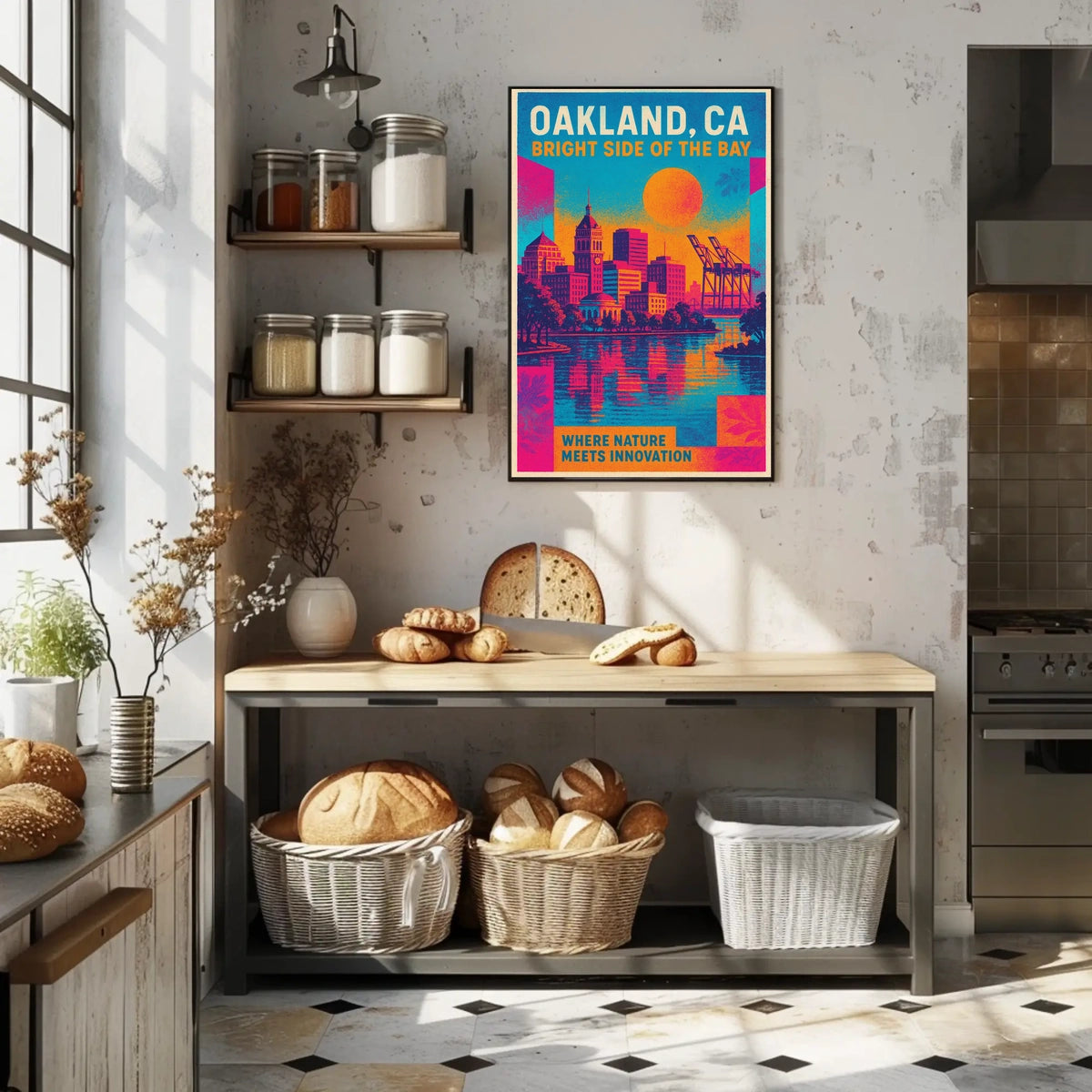 Oakland, Ca Bright Side Of The Bay Poster