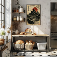 Untamed Solitude: Majestic Mountain Scene Cultural or Heritage Poster