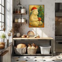 Cozy Christmas Bear Poster